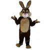 Halloween Brown Rabbit Mascot Costume Cartoon Postacie Stroje Partne Sukienka dla mężczyzn Kobiety Karnawał Karnawał na zewnątrz OU274Y