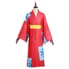 قطعة واحدة Wano Country Monkey D Luffy Cosplay Costume kimono Outfits Halloween Carnival Suit Y0913236R