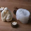 Strumenti artigianali La famiglia di Gesù cattolico Stampo per candele in silicone 3D Statua della Vergine Maria Cemento Resina Gesso Sapone fatto a mano Cioccolato Cottura Molud YQ240115