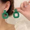 Hoop Ohrringe Mode 15-farbe Acryl Quadrat Hohl Retro Einfache Twisted Form Candy Farbe Ohr Zubehör Für Frauen