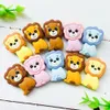 50pc Silicone Teether Beads Lion Baby Toy DIY Pacifier Chain Necklaces Pendant Bite Chew Bite Chew Rodent For Teething Kids Toys 240115