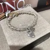 Catena di alta qualità europea e americana originale moda galvanica 925 argento perline uniche braccialetto gioielli regalo festival YQ240115