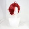 Wonder Egg Priority Momoe Sawaki Cosplay Wig Gradual Dark Red Resistant syntetiskt hår för Halloween Hair Cap215L