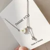 Hängen Ventfille 925 Silver Shell Necklace For Women Girl Gift Flower Chrysanthemum Tassels Jewelry Drop Wholesale