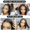 Wear And Go Bob Wigs For Women Human Hair 180% Straight Glueless Wig Ready To Go Human Hair Wigs Pre Cut Lace Air Wig Sale240115