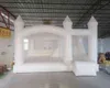 Partihandel 4.5x4m Annonsering Uppblåsningsbar högkvalitativ uppblåsbar studshus Bröllop Bouncy Castle med Slide Combo All White Bouncer Jumping Bed till salu