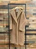 Maxmaras Coat orsacchiotto femminile da donna Cashmere Coats Wool Winter 2024 New Star Camel Fur Particle Fleece Fleece Mid Long Long