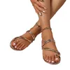 Slippers Summer Women's Flat Sandals Shiny Rhinestone Beach Shoes Comfortable Home Flip-flops Bring Gentle Care To Your Feet 2024