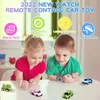 Children Boys Gift Cartoon Mini RC Remote Control Car Watch Toys Electric Wrist Rechargeable Wrist Racing Car Watch for Girls 240113