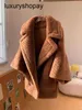 Maxmaras Coat Teddy Bear Womens Cashmere Płaszcze wełniane zimowe krótkie jagnięce garnitur do włosów