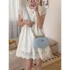 Vivianeism Westwoodism Bag Imperatriz Bordado Bordado Saturno Bolsa Oval Bolsa Crossbody Bolsa Macaron Sweet Cute Comuter