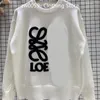 SS Nya kvinnors varumärkeströja Autumn Trend Long Sleeved Top High End Slim Fit Pullover Coat Women's White Thin Sticked tröja 3D Letter Brodery Logo Designer Sweater