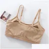 BHs ohne Draht Unterwäsche für Frauen Trace mit Brustpolster Dünnes Anti-Rutsch-Tanktop Cup Neckholder All-in-One Wrap Chest Mti-Color Drop Deliver Oteps