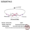 Chain 925 Silver Feather Pink Sakura Fashion Pendant Bracelets For Women Symphony Zircon Lucky Symbol Bracelet Valentine's Day Jewelry YQ240115