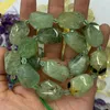 Necklaces Natural Amethysts Lemon Quartz Prehnite Stone Beads 15'' Irregular Diy Loose Beads for Jewelry Making Women Beads Necklace Gift