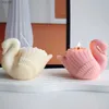 Craft Tools New White Swan Silicone Candle Mold Wild Goose Soap Resin Gypsum Mould Animal Bird Chocolate Cake Making Set Wedding Decor Gifts YQ240115