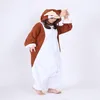 2018 New Kawaii Brown Gremlins Gizmo Cosplay Costume Onesies Halloween karnawałowa przyjęcie świąteczne dla dorosłych Monkey Onesie Tops 284S