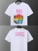 24ssNew Men's Summer Loose T-shirt Fashion Trend Pure Cotton Short Sleeve Luxury Letter Graffiti Pattern T-shirt M-3XL