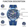 Relojes CHEETAH para hombre, marca de lujo, reloj con esfera grande, reloj de pulsera de cuarzo resistente al agua, reloj cronógrafo deportivo, reloj Masculino 240115