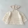 Koreański styl ubrania siostrzane niemowlę dzieci Krajowe ubrania wiosna jesienna dziecko rompers dziewczyny sukienka dla dzieci sweter 240115