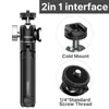 Tripods Ulanzi U-Vlog Lite Mini Tripod ile 360 ​​Ball Head Soğuk Ayakkabı Selfie Stick Mastalp Tripod Kamera İPhone Android Telefon DSLRL240115