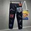 Japanese 2024 Streetwear Man Designer byxor raka skelett jeans för byxor kläder fugod jeans broderi evissu män mopping mäns denim jeansfdh