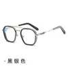 2024 Luxus-Designer-CH-Sonnenbrille für Männer und Frauen, verchromte Brillengestelle, reines Titan, Myopie, große, beliebte, flache Augen, gepaartes Herz, Brillengestell, Herrenbrillen 7OO2