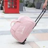 Malas de viagem Mala de viagem Trolley Bag com rodas Grande capacidade Bagagem Sacos Dobráveis Duffle Cabine Mulheres Homens Bagagem de Mão Carry On Bags Q240115