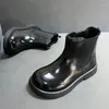 Bottes de mode pour enfants pour garçons, chaussures de style britannique pour enfants, simples, antidérapantes, respirantes, à la cheville, mignonnes