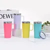 Double vacuum stainless steel mug with handle car portable thermos cup