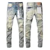 jeans viola designer jeans maschi pantaloni da donna pantaloni viola jeans hole high street viola retrò retrò jeans dritti lacrime denim lavati vecchi jeans jeans