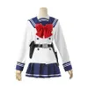 Anime yüksek katlı istila yuri honjo cosplay kostüm etek seti tenkuu shinpan uzun peruk jk denizci takım elbise cadılar bayramı okul üniforma y091239y