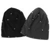 Bérets 2 pièces Rivet Beanie élégant chapeau chapeaux souple pelucheux extérieur à la mode casquettes polyvalent confortable