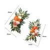 Decoratieve bloemen 2 stuks kunstmatige bloemen swag groene bladeren middelpunt Garland huwelijksboog voor prieel achtergrond tafel receptie