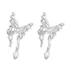 Stud Earrings Niche High-end Alloy Hollow Womens Jewelry Butterfly Shape A Pair Cool Style