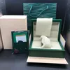 Fornitore di fabbrica Scatola verde di alta qualità Carte regalo Orologi Scatole Borsa in pelle Carta per 116610 116660 116710 116613 116500 Orologi 2961