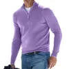 Men Spring Autumn Sweatshir Imitation Cashmere Zipper Basic Sweater Long Sleeve Half Turtleneck Warm Pullover 240115