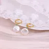 Boucles d'oreilles pendantes en résine perlée carrée, style baroque unique, conçues pour les femmes avec une boîte cadeau exquise