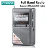 Radio Full Band Radio FM AM SW World Band Mini Radio with LED Display Support TF Card Headphone Jack Universal Radio Receiver