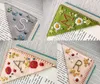 26 Letters Elegant Personalized Hand Embroidered Corner Bookmark Four Seasons Fun Bookmark Stationery Organizer Drawers