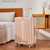 Valigie Bagagli con ruota universale 20/26 pollici Borsa da viaggio aperta anteriore Borsa con rotelle Trolley di grande capacità Password d'imbarco Valigia Q240115