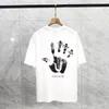 Japan Style UK Hand with Eyes Print Washed Vintage Tee Designer T Shirt Spring Summer Casual Fashion Skateboard Men Women Tshirt 24SS 0115