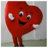 Cuore rosso del costume della mascotte per adulti Taglia per adulti Fancy Heart Love Costume della mascotte Carnevale Unisex Adulti Outfit Taglia per adulti Halloween Ou199n