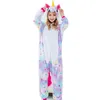 Ster Eenhoorn Kostuum Dames Onesies Pyjama Kigurumi Jumpsuit Hoodies Volwassenen Halloween Costumes244R