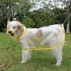 犬のアパレル防水透明なプラスチックポンチョのための大きな犬のためのパーソナライズされた色エッジコスチュームペット用品ファッション