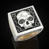 Cluster Rings Unique Vintage Punk Skull Men039s Ring Secret Compartment Memorial Souvenir Cinerary Casket Coffin For Men Hip Ho325304I