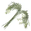 Dekorativa blommor 20st Fake Salix Leaves grenar Simulerade bladplockar konstgjorda faux stjälkar