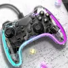 Spelkontroller RGB Wired Controller med Turbo-funktion Transparent Gamepad Anti-Wear Rocker Gaming Accessories for PS Switch