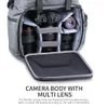 accessori Kf Concept Zaino per fotocamera impermeabile multifunzionale di grande capacità Borsa per fotocamera da viaggio con borsa per treppiede