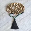 Hanger Kettingen 108 Mala Kralen Ketting Afrikaanse Turkoois Onyx Handgeknoopte Mannen Gebed Yoga Meditatie1953